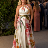 Vestido maxi Amiel floral leve