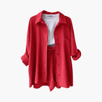 Conjunto de duas peças chique feminino