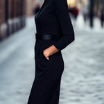 Vestido Justo Preto Refinado feminino