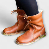 Botas impermeáveis com forro de lã feminino