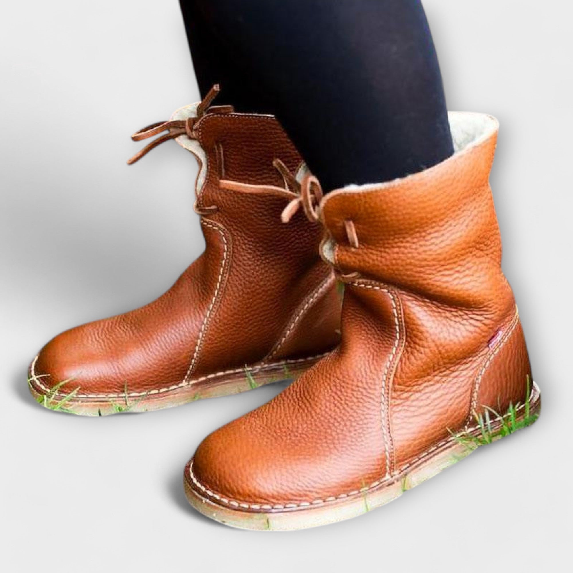Botas impermeáveis com forro de lã feminino
