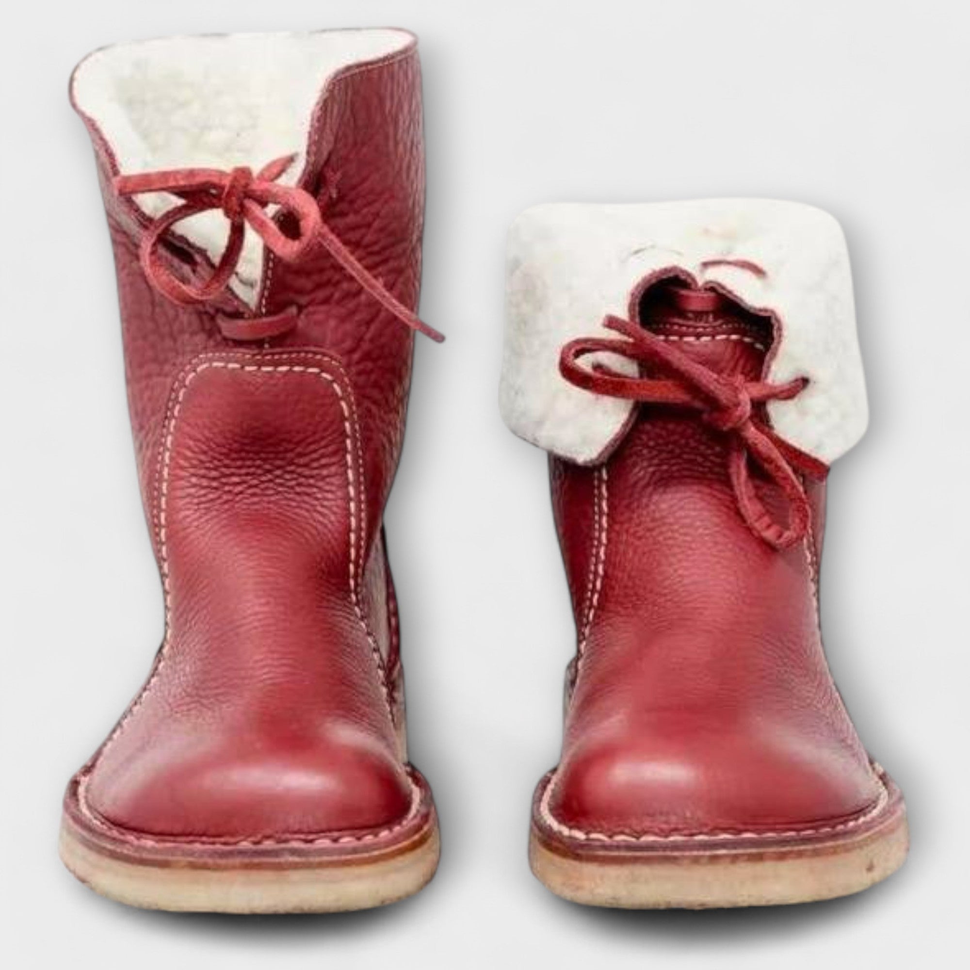 Botas impermeáveis com forro de lã feminino