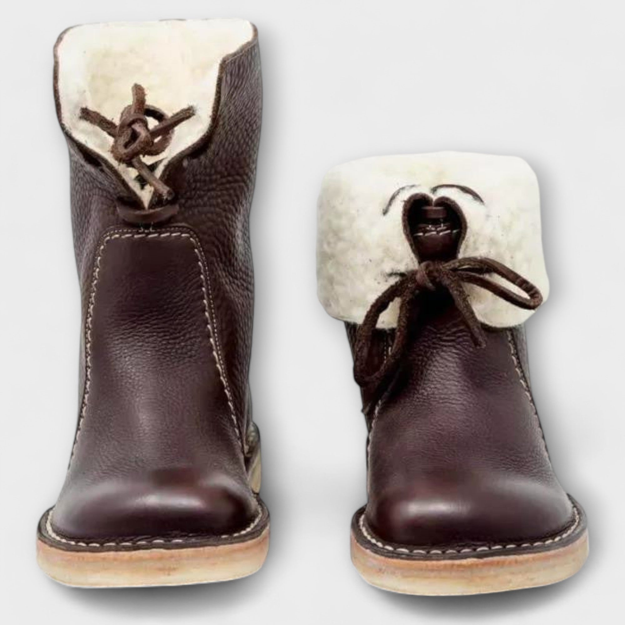 Botas impermeáveis com forro de lã feminino