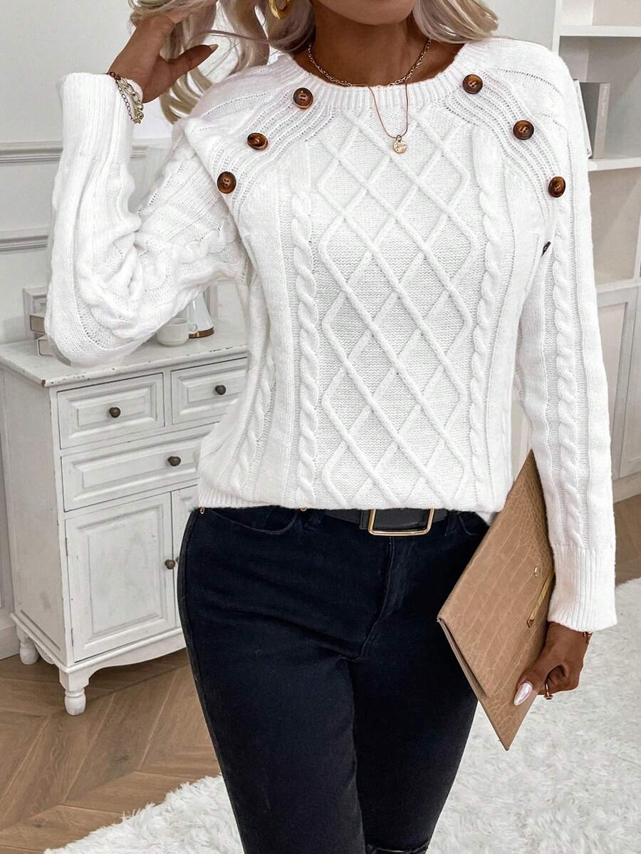 Francisca - Camisola de Malha com Botões feminino