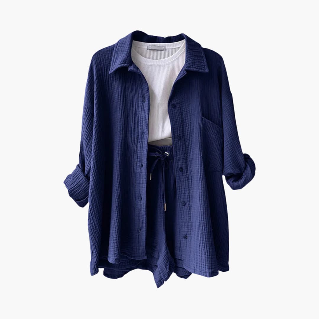 Conjunto de duas peças chique feminino