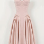 Vestido midi corpete estruturado feminino