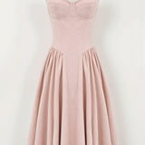 Vestido midi corpete estruturado feminino