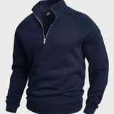 António - Pullover com fecho de meia altura masculino