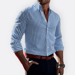 Camisa Clássica às Riscas masculino