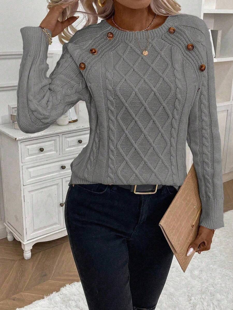 Francisca - Camisola de Malha com Botões feminino
