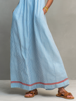 Chiara | Vestido maxi de alças com contraste