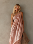Allegra | Vestido maxi de um ombro