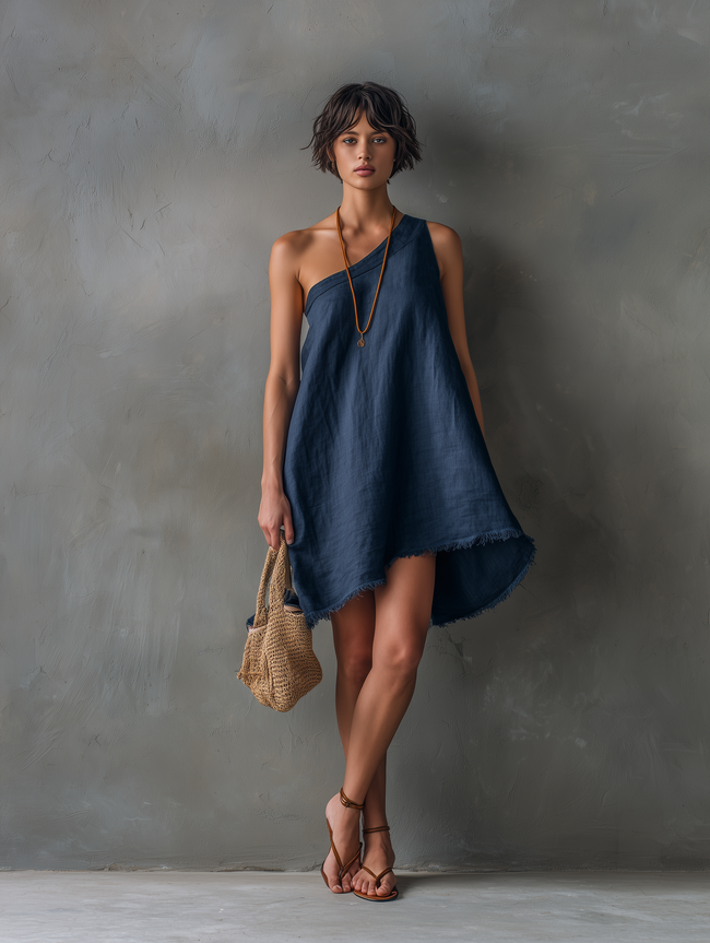 Eleonora | Vestido assimétrico com franjas