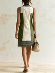 Donatella | Vestido curto bicolor com bolsos