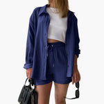 Conjunto de duas peças chique feminino