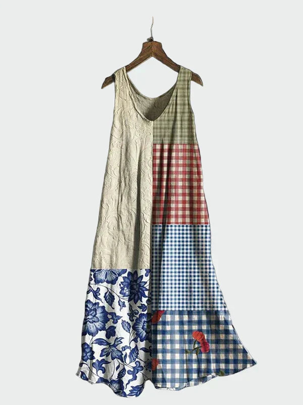 Vestido com Estampa de Xadrez feminino