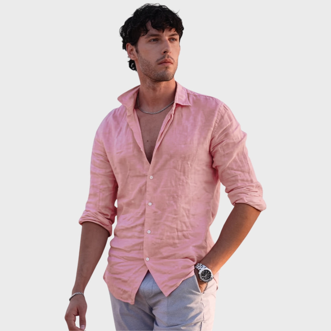 Camisa de Linho Casual masculino