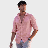 Camisa de Linho Casual masculino