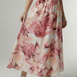 Vestido midi Sylin halter com cintura franzida