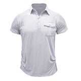 Camisa de algodão com bolsos masculino