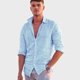 Camisa de Linho Casual masculino