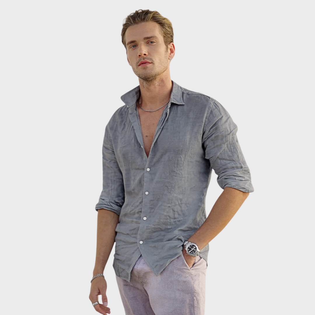 Camisa de Linho Casual masculino