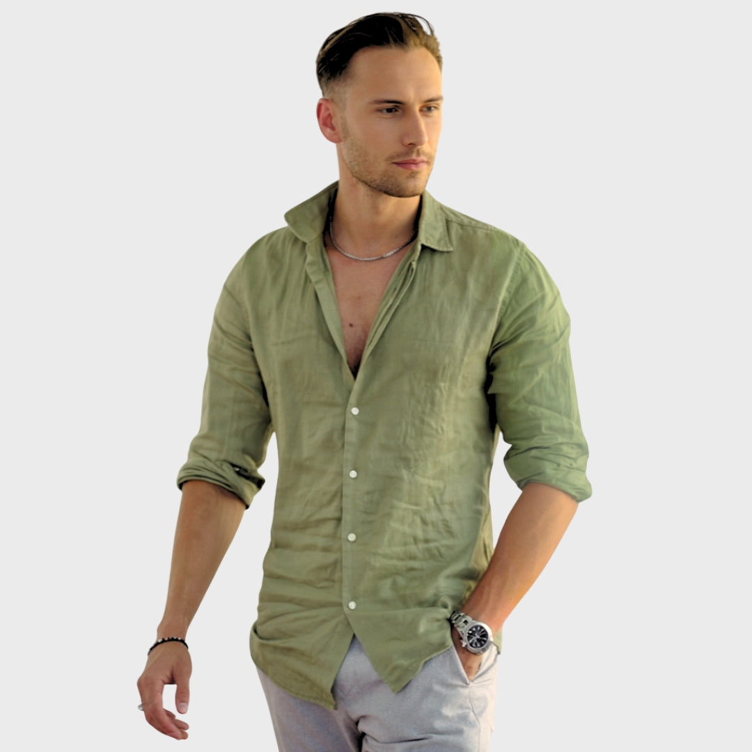Camisa de Linho Casual masculino