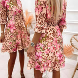 Kiara | Vestido Estampado com Cintura Marcada