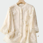 Camisa bordada feminino