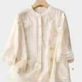 Camisa bordada feminino