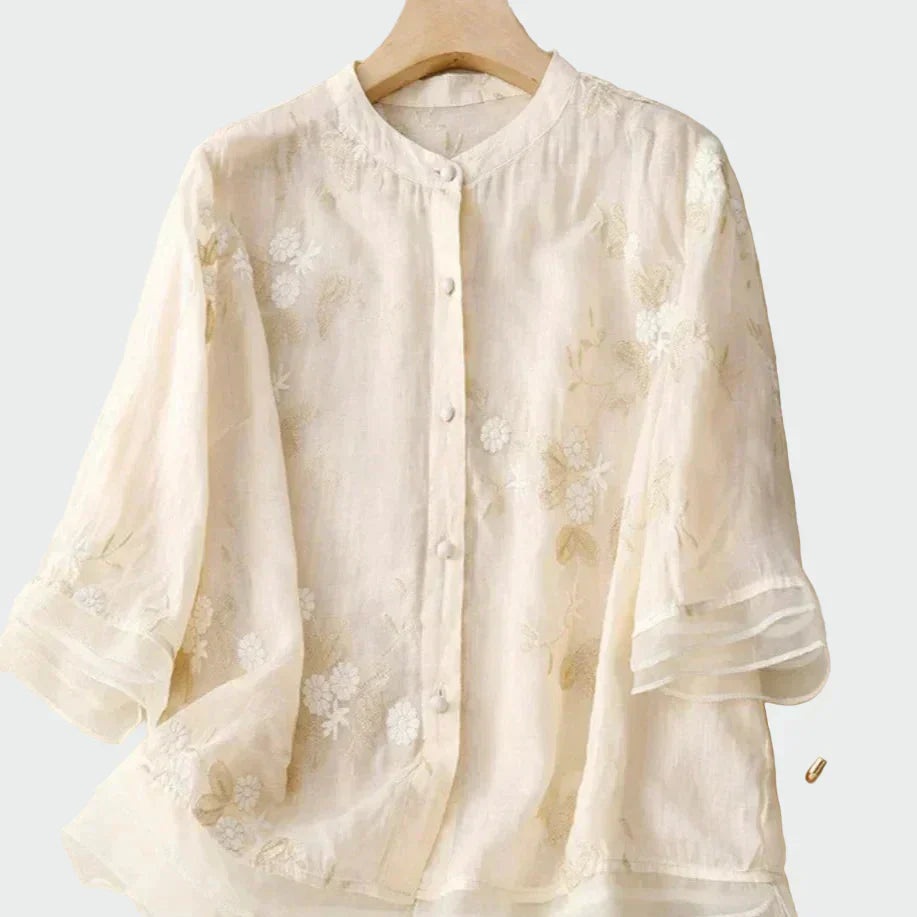 Camisa bordada feminino