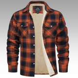 Casaco Trucker Riscas Fleece masculino