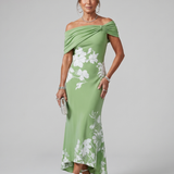 Marta | Vestido Midi com Decote Caído