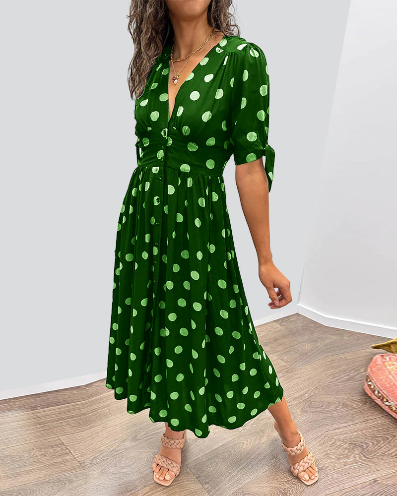 Vestido Elegante de Bolinhas feminino