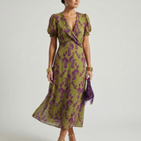 Vestido midi Virel floral descontraído