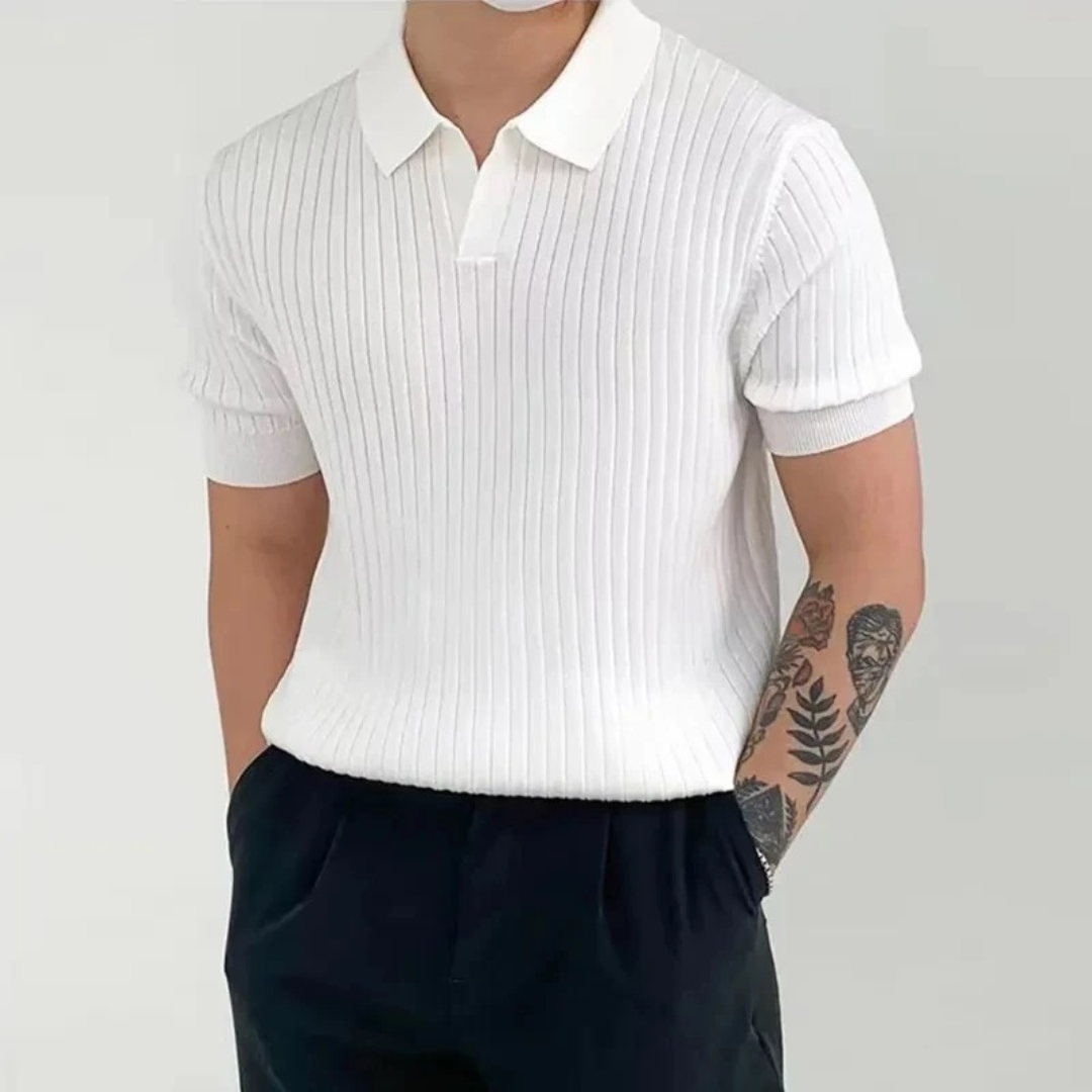 Cristiano - Polo Elegante Canelado masculino