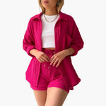 Conjunto de duas peças chique feminino