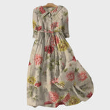 Vestido Retro com Buquê feminino