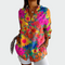 Camisa estilosa com estampa floral feminino