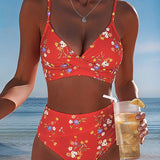 Biquíni Serena Floral com Cintura Subida