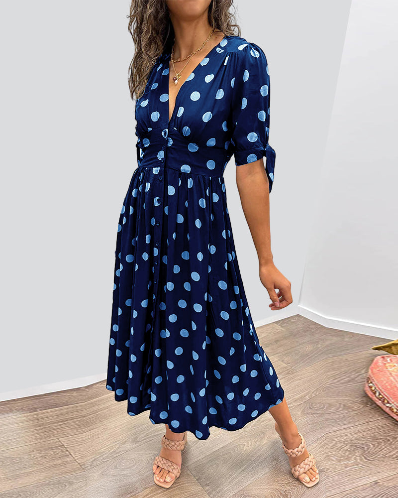 Vestido Elegante de Bolinhas feminino