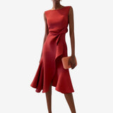 Eliana | Vestido Midi com Corte Assimétrico