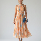 Vestido midi Elin halter suave