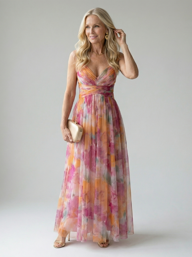 Vestido maxi Isel Elegancia Suave