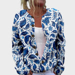 Cardigan Floral de Outono feminino