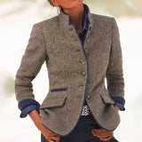 Cardigan Elegante Gola Alta feminino