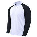 Camisa de algodão com gola subida masculino