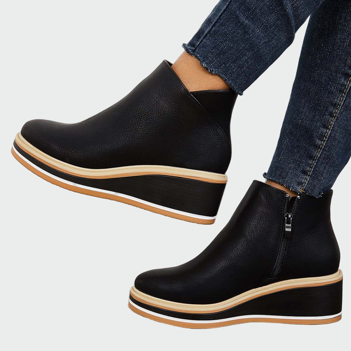 Botins de couro ortopédicos feminino