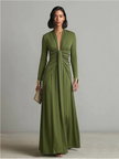 Melina | Vestido maxi com folhos