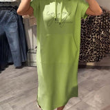 Vestido casual com capuz feminino